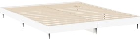 Estrutura de cama 140x200 cm derivados de madeira branco