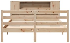 Cama com estante sem colchão 120x200 cm pinho maciço