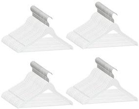 100 pcs conjunto de cabides antiderrapantes madeira branco