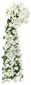 Grinaldas de flores artificiais 3 pcs 85 cm branco