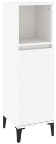 3 pcs conjunto móveis casa de banho madeira processada branco