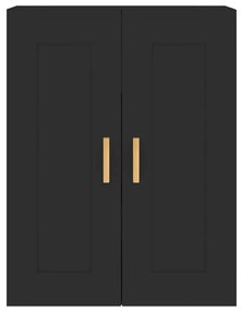 Móveis de parede 2 pcs derivados de madeira preto
