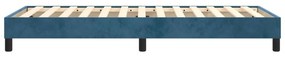 Estrutura de cama sem colchão 100x200 cm veludo azul-escuro