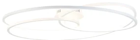 Candeeiro de teto branco 78 cm com LED regulável em 3 níveis - Rowin Design