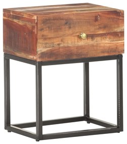 vidaXL Mesa de cabeceira 40x30x50 cm madeira de acácia áspera