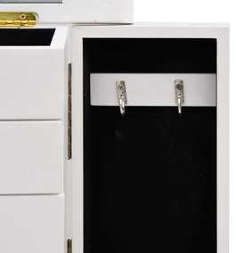 Guarda-joias com espelho MDF 25x13,5x34 cm