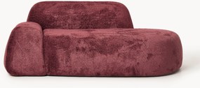 Sofá em teddy-bouclé com chaise longue Wolke (2 lugares)