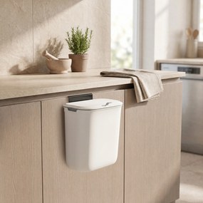 Caixote lixo cozinha de pendurar 9 L,  26 x 15 x 28 cm, branco