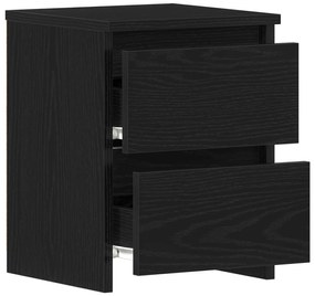 Camas de cabeceira vidaXL com gavetas 2 pcs Carvalho Preto 30x30x40 cm