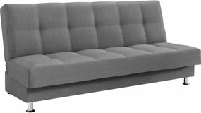 Sofá-cama Columbus 210, Cama com arrumação, Cinzento, 90x193x85cm, 51 kg, Pernas: Plástico