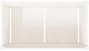 Vasos/floreiras de jardim 2 pcs madeira de pinho maciça branco
