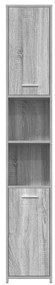 Armário WC 30x30x183,5 cm derivados de madeira cinzento sonoma