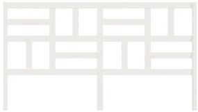 Cabeceira de cama 206x4x104 cm pinho maciço branco