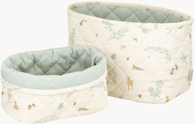 Cestos para crianças em algodão Woodland, conjunto de 2