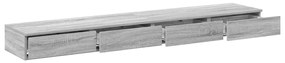 Gavetas de Cama vidaXL Cinza Sonoma 200x36,5x16,5 cm Madeira Engineere
