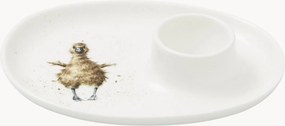 Prato para ovos em porcelana Fine Bone China Duck