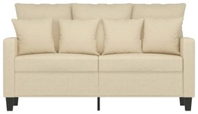 Sofá de 2 lugares tecido 120 cm cor creme