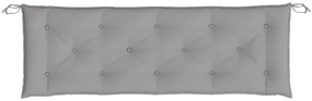 Almofadão p/ banco de jardim 150x50x7cm tecido oxford cinzento