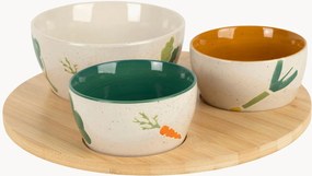 Taças com tabuleiros de bambu Ptit Legume, conjunto de 8