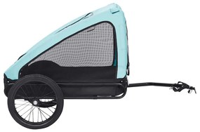 Reboque bicicleta p/ animais azul e preto