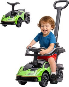 AIYAPLAY Carro Andador 2 em 1 para Crianças Lamborghini Essenza SCV2 12-36 Meses Andador Infantil 86 5x40x89 5cm Verde Preto | Aosom Portugal