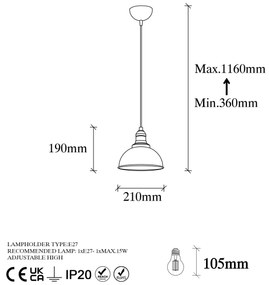 Chandelier Varzan – Vintage – 21 x 21 cm
