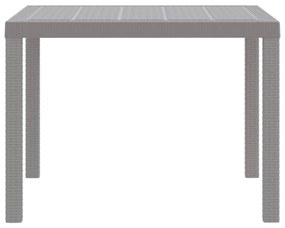 Mesa de Jardim Cinza-claro 100x100x73 cm em Rattan Sintético