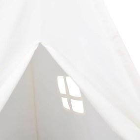 Tenda teepee infantil c/ saco 120x120x150cm pele pêssego branco