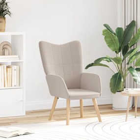 Poltrona Relaxante vidaXL em Tecido Semelhante a Lã Curly Cinza Claro