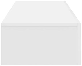 Prateleira parede c/ gavetas 60x26,5x15cm deriv. madeira branco