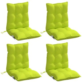 Almofadões cadeira encosto baixo 4 pcs oxford verde brilhante