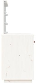 Toucador com luzes LED 95x50x133,5 cm pinho maciço branco