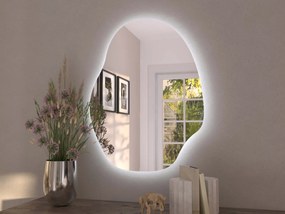 Espelho LED orgânico com iluminação A37 60×80