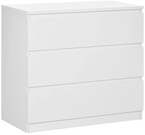 HOMCOM Cômoda 3 Gavetas Móvel de Armazenamento Elegante para Quarto Interior 80x39x73 cm | Aosom Portugal