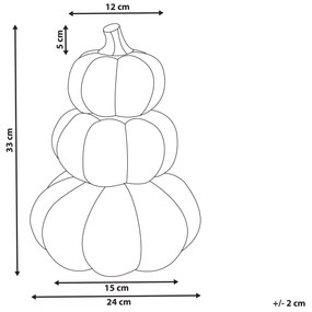 Figura decorativa em cerâmica laranja e dourada 33 cm KALAMATA Beliani