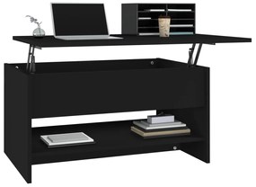 Mesa de centro 80x50x40 cm derivados de madeira preto
