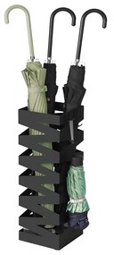 Suporte para guarda-chuvas em metal 20 x 20 x 49 cm Preto