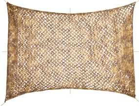 vidaXL Rede de camuflagem com saco de arrumação 516x400 cm areia