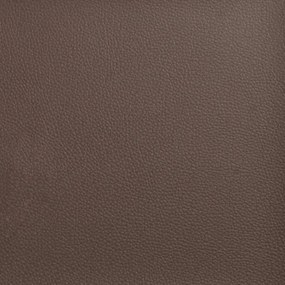 Estrutura cama c/ cabeceira 140x200cm couro artificial castanho
