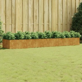 vidaXL Canteiro elevado de jardim 360x80x40 cm aço corten
