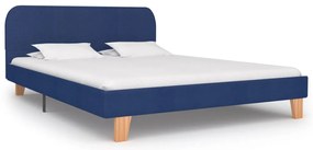 Estrutura de cama 140x200 cm tecido azul