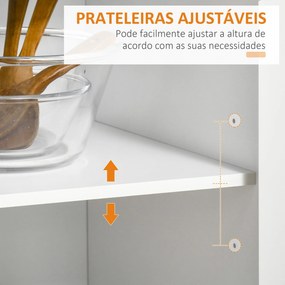 Carrinho de Cozinha com Rodas Móvel Auxiliar de Cozinha com 2 Gavetas