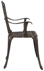 Cadeiras de Jardim vidaXL 2 pcs Alumínio Fundido Bronze