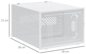 HOMCOM Armário Modular de Plástico Sapateira Modular com 8 Cubos Porta