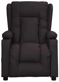 Poltrona massagens elevatória couro artificial preto