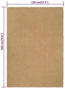 Tapete retangular natural 120x180 cm juta