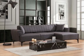 Sofá-cama de Canto Hamlet – Cinzento Escuro – 270x140 cm