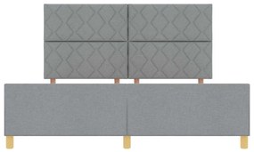 Estrutura de Cama vidaXL em Cinza Claro, 180x200 cm, Tecido