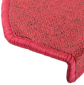 Tapetes de escadas 10 pcs 65x24x4 cm bordô