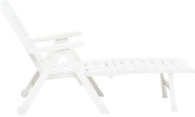 Espreguiçadeira dobrável plástico branco